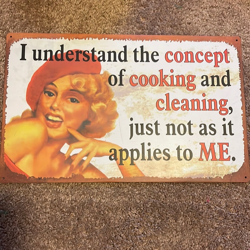 Metal sign